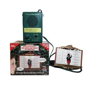 Mr. Christmas Maestro Mouse Lights and Sounds of Christmas Musical Ornament